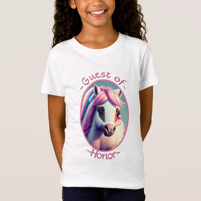 Niedlicher 3D Spirit Pony 2 Ehrengast T-Shirt (Vorderseite)