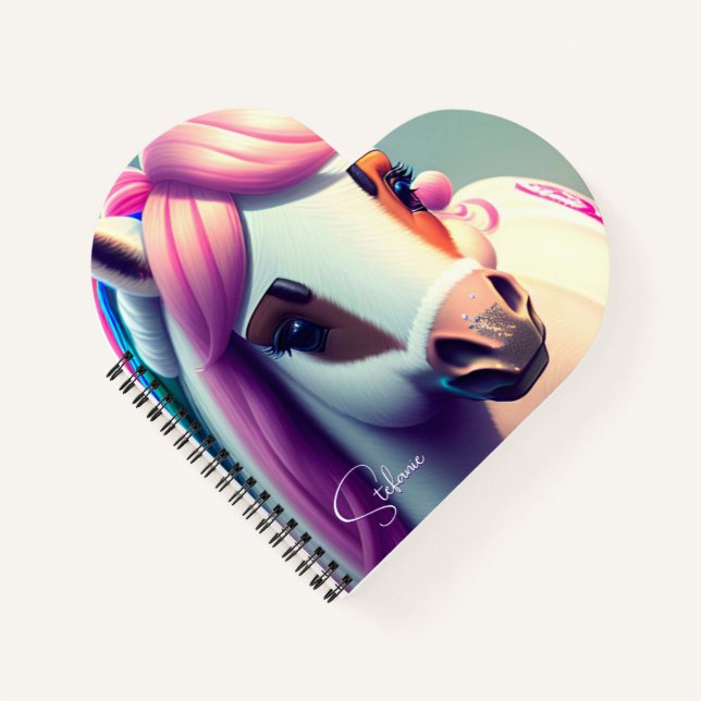 Niedlicher 3D-Spirit-Pony 2 Notizbuch (Vorderseite)