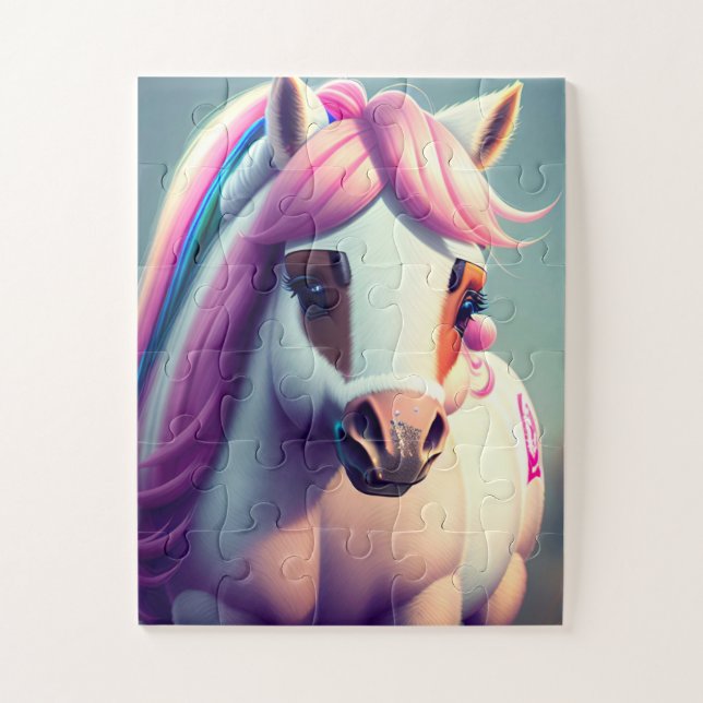 Niedlicher 3D-Spirit-Pony 2 Puzzle (Vertikal)