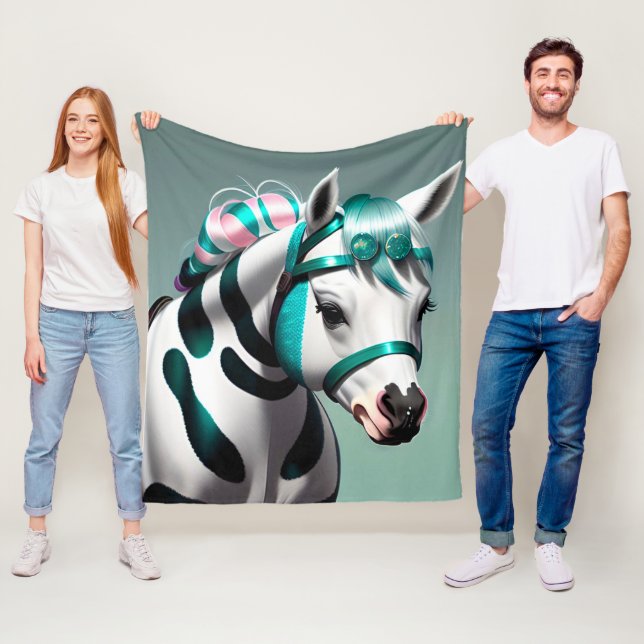 Niedlicher 3D-Spirit-Pony 7 Fleecedecke (Beispiel)
