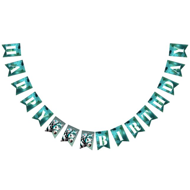 Niedlicher 3D-Spirit Pony 7 Happy Birthday Bubbles Wimpelkette (Alle)