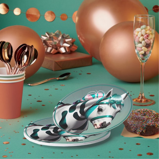 Niedlicher 3D-Spirit-Pony 7 Pappteller (Multi)