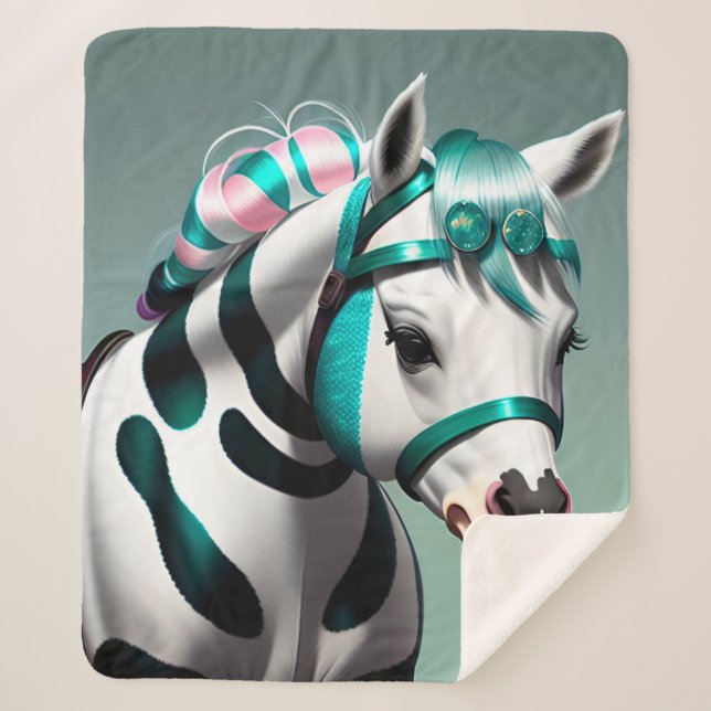 Niedlicher 3D-Spirit-Pony 7 Sherpadecke (Vorderseite)