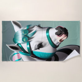 Niedlicher 3D-Spirit-Pony 7 Strandtuch