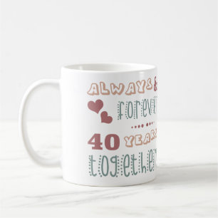 Niedlicher 40. Hochzeitstag Kaffeetasse