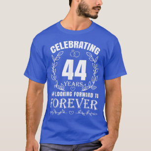 Niedlicher 44. Hochzeitstag für Paare Verheiratet T-Shirt