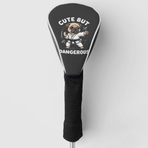 Niedlicher aber gefährlicher Pug-Hund Karate Golf Headcover