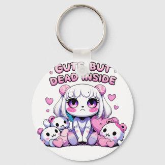 Niedlicher, aber tot in ästhetischem Schlüsselanhä Schlüsselanhänger