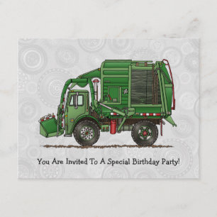 Niedlicher Abfall-LKW-Abfall-LKW Einladung