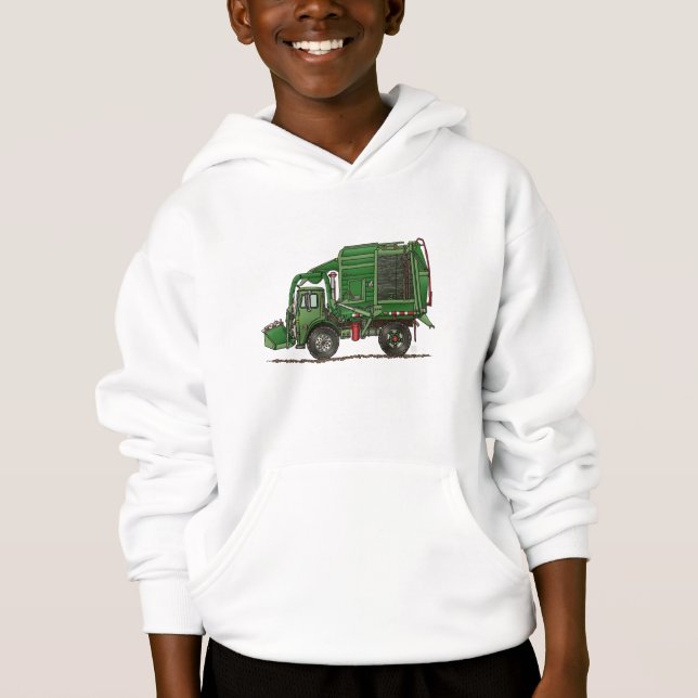 Niedlicher Abfall-LKW-Abfall-LKW Hoodie (Vorderseite)