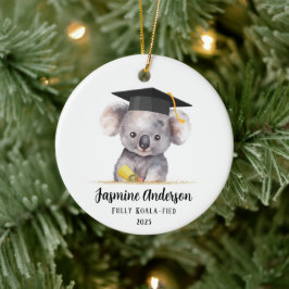 Niedlicher Abschluss Koala personalisiert Keramik Ornament