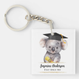 Niedlicher Abschluss Koala personalisiert Schlüsselanhänger