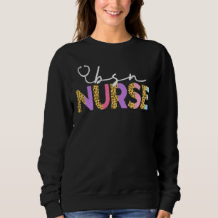 Niedlicher Abschluss von Bsn Nurse Rn Leopard Bach Sweatshirt