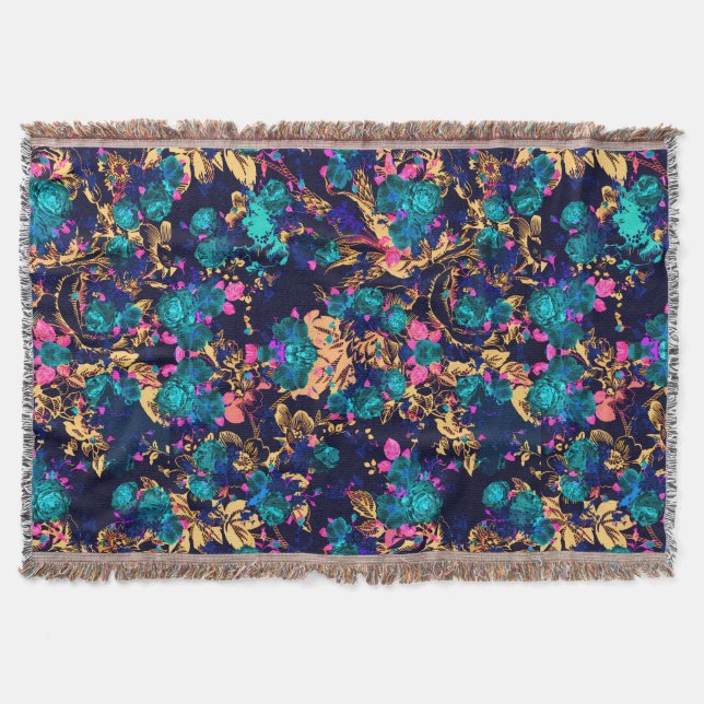 Niedlicher abstrakter Blume-Hintergrund Decke (Vorderseite)