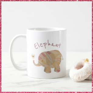 Niedlicher Abstrakter Elefant Kaffeetasse