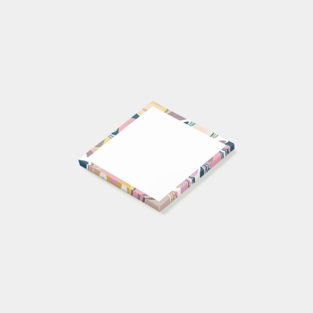 Niedlicher, Abstrakter Marmorpinsel Post-it Klebezettel (angewinkelt)