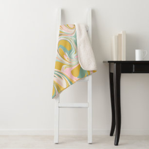 Niedlicher Abstrakter Marmorwirbel in erdfarbenem Sherpadecke