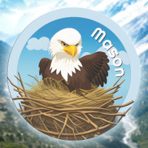 Niedlicher Adler Nest Kids Name Wildtier Nature