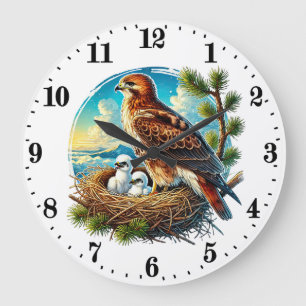Niedlicher Adlervogel Große Wanduhr