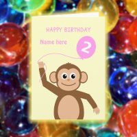 Niedlicher Affe aus dem zweiten Geburtstag: Name p