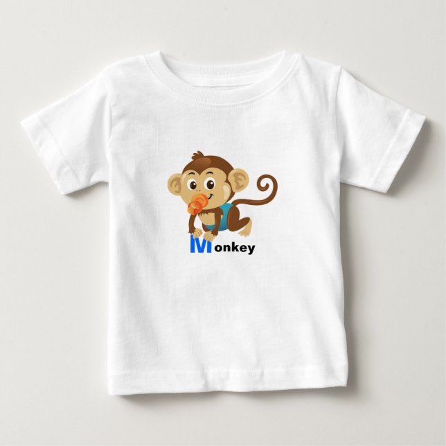 Niedlicher Affe Baby T-shirt (Vorderseite)