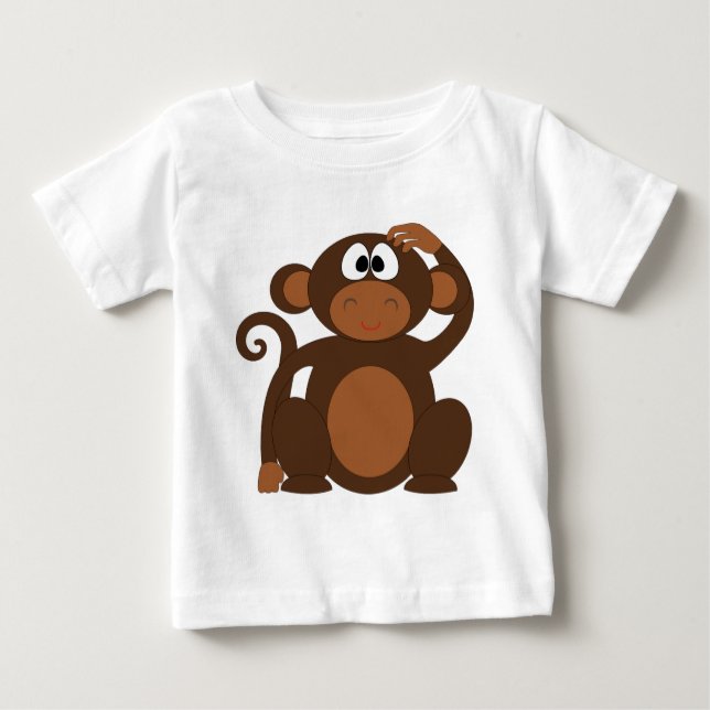 Niedlicher Affe Baby T-shirt (Vorderseite)