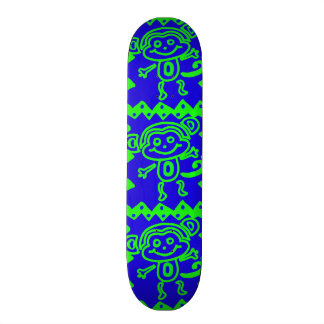 Niedlicher Affe-blaues Limones grünes Tiermuster Skateboard