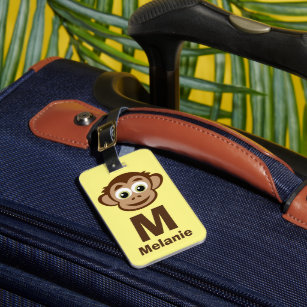 Niedlicher Affe Cartoon Gepäckanhänger
