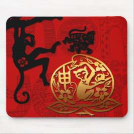 Niedlicher Affe-chinesischer Mousepad