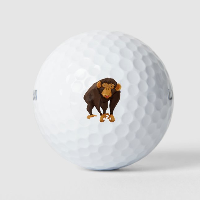 Niedlicher Affe Golfball (Vorderseite)