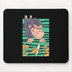 Niedlicher Affe mit Bananen Mousepad