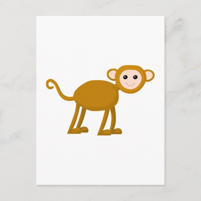 Niedlicher Affe. Postkarte (Vorderseite)