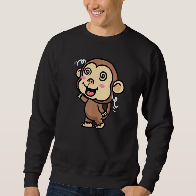Niedlicher Affe Sweatshirt (Vorderseite)