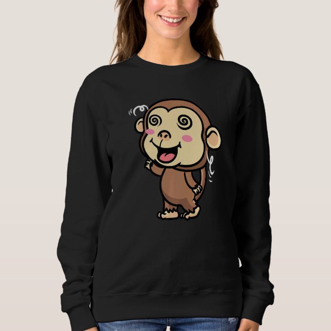 Niedlicher Affe Sweatshirt (Vorderseite)