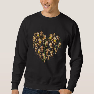 Niedlicher Affe über Affen Tier Frauen Sweatshirt