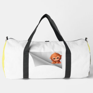 niedlicher Affe unter dem Pflaster Duffle Bag