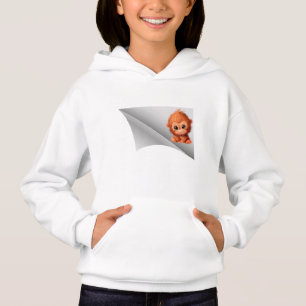 niedlicher Affe unter dem Pflaster Hoodie
