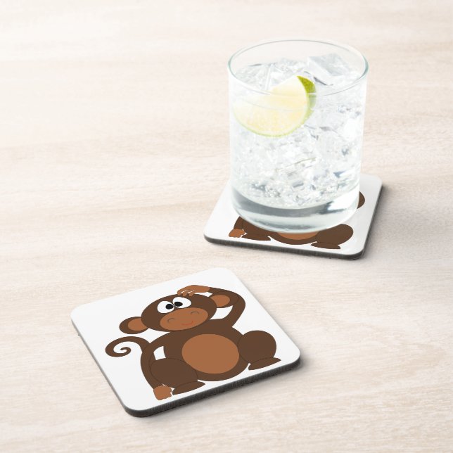 Niedlicher Affe Untersetzer (Rechte Seite)