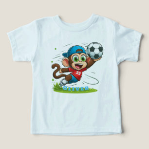 Niedlicher Affenfußballspieler