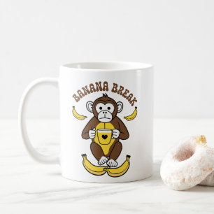 Niedlicher Affenkaffee - Bananenpause Kaffeetasse