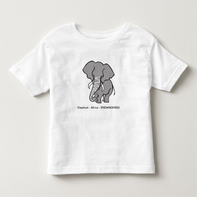 Niedlicher afrikanischer Elefant - Tierliebhaber - Kleinkind T-shirt (Vorderseite)