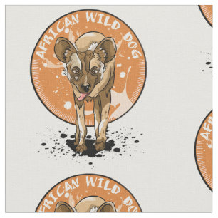 Niedlicher Afrikanischer Wildhund Stoff