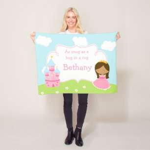 Niedlicher Afroamerikaner Unsere kleine Prinzessin Fleecedecke