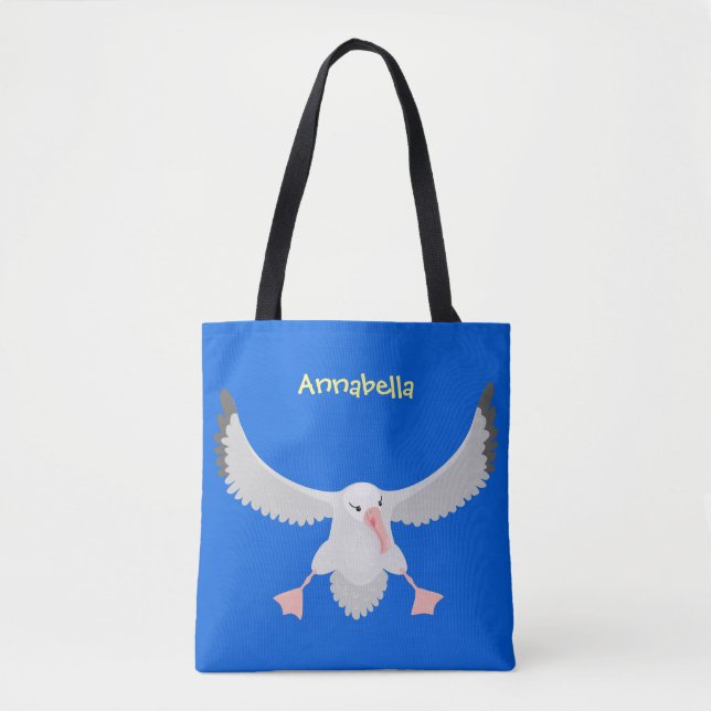 Niedlicher Albatross-Vogel mit Cartoon (Vorderseite)