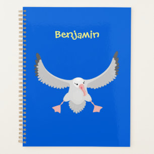 Niedlicher Albatross-Vogel mit Cartoon Planer