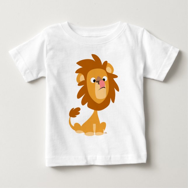 Niedlicher Alberner Cartoon Löwe! Baby T - Shirt (Vorderseite)