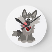 Niedlicher Alberner Cartoon Wolf