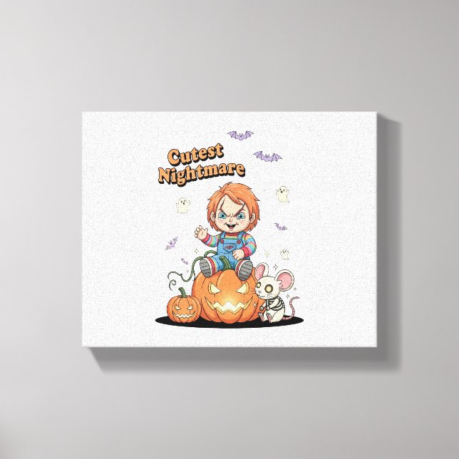 Niedlicher Albtraum Chucky Halloween Leinwanddruck (Vorderseite)