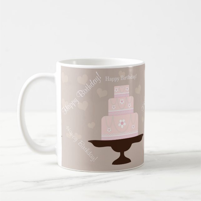 Niedlicher alles Gute zum Geburtstagkuchen Kaffeetasse (Links)