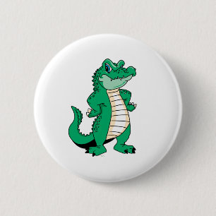 Niedlicher Alligator Button